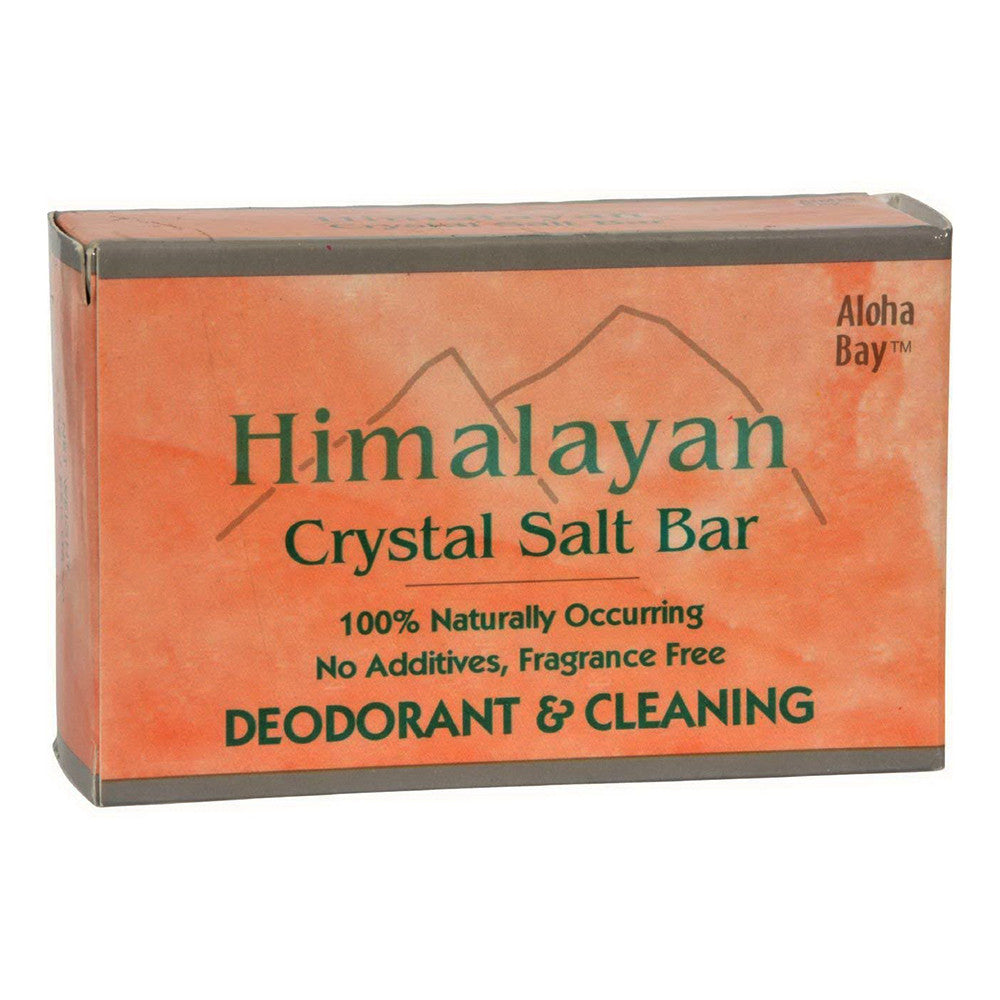 Himalayan Aloha Bay Crystal Salt Bar, Deodorant And Cleaning, 9 oz